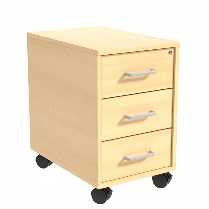 Rollcontainer, Höhe 58 cm, 40x60 cm (B/T), 3 Schübe, 